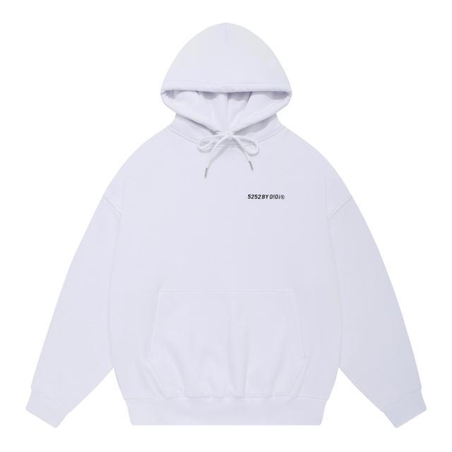 5252 BASIC LOGO HOODIE WHITE