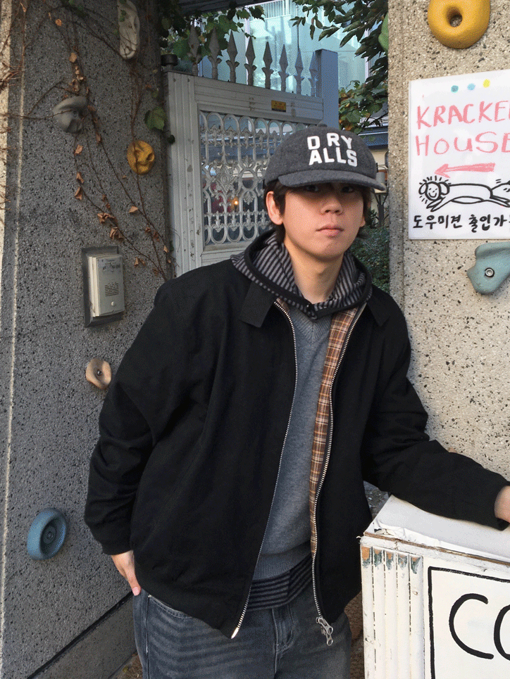 [문의폭주] 체크 코튼 헤링턴 자켓  (2 Color)