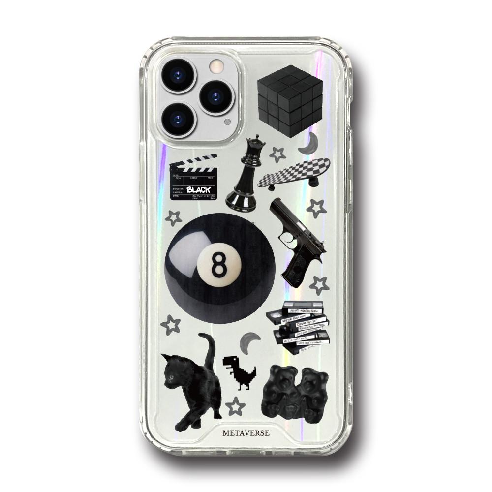 메타버스 범퍼클리어 케이스 - 블랙(Black)