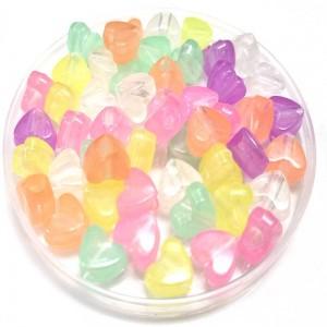 [반투명 야광하트] 8*10mm (40개)