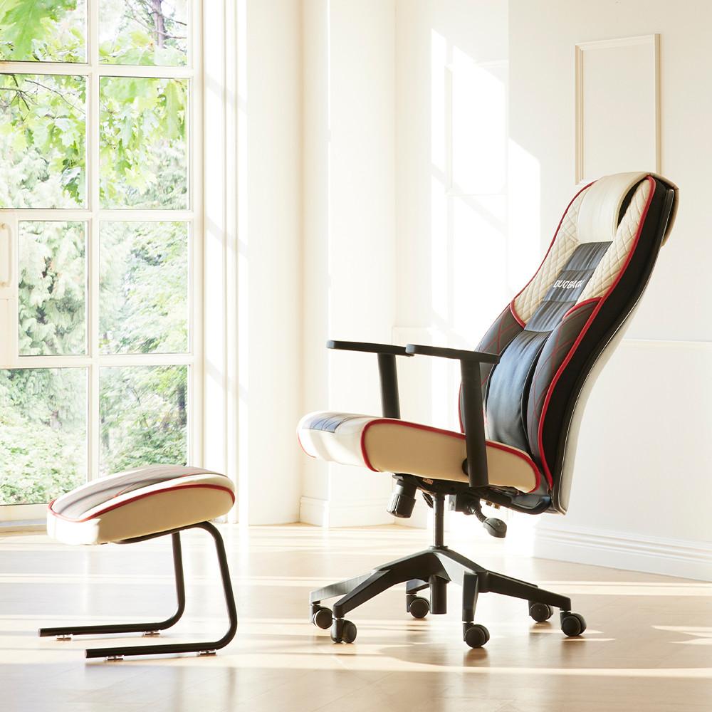 듀오백 G1 게이밍 의자+이지레스트 발받침 세트