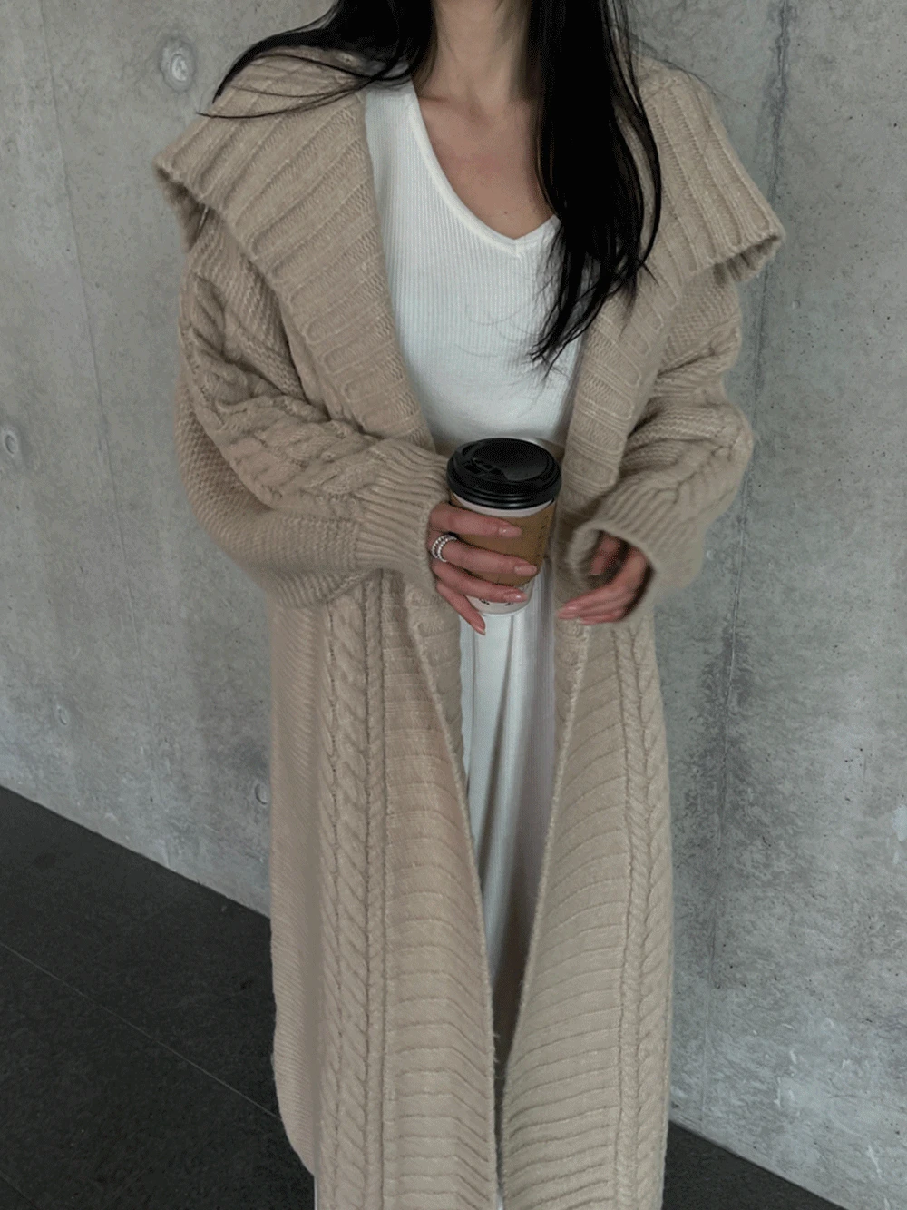 세일러 케이블 롱가디건