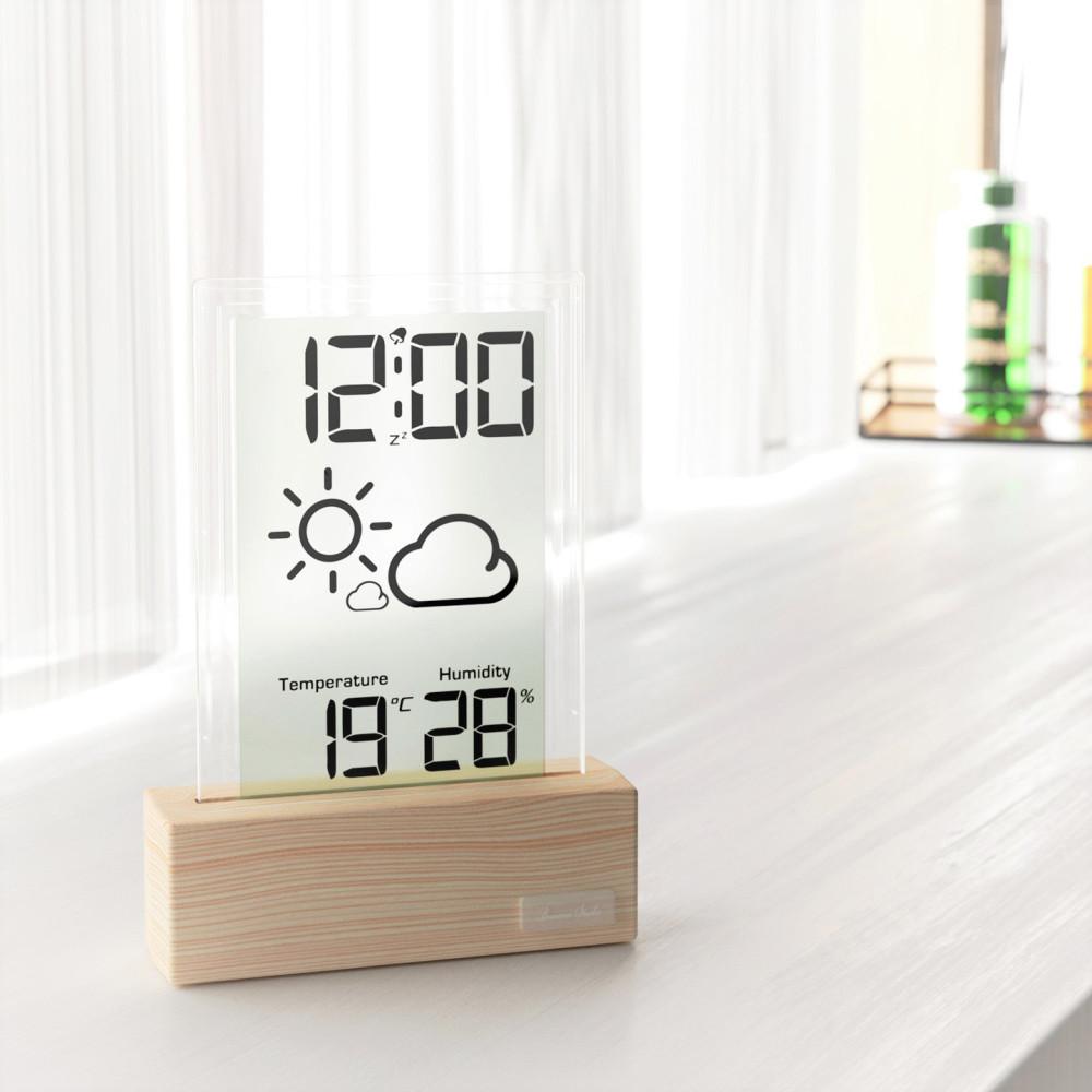 바나나유리나무온습도 날씨디지털LCD탁상시계
