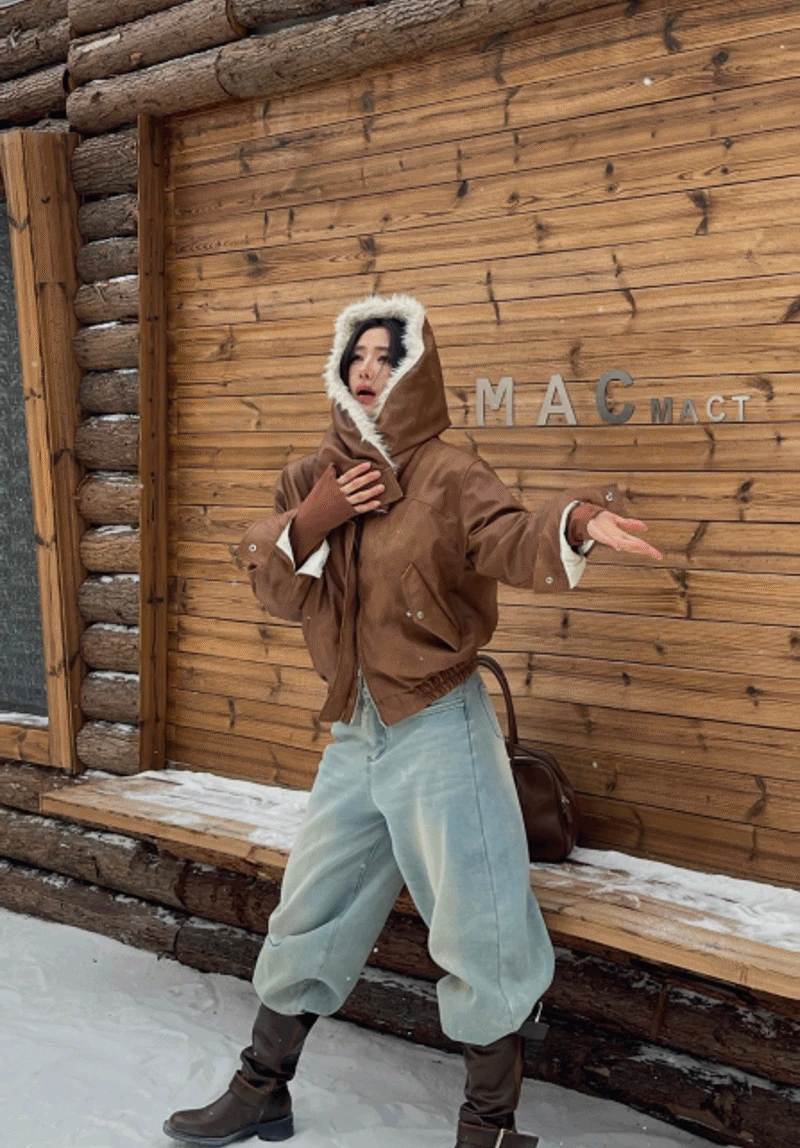 플라잉 퍼 레더 자켓(25868)