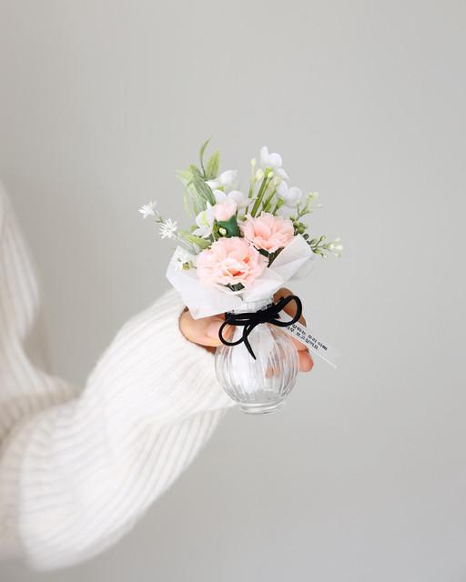 그리워요_카네이션_미니 화병 (3컬러 / 메세지선택)