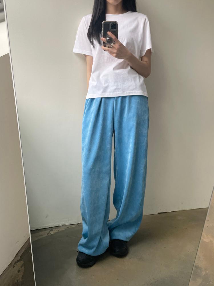 [당일발송] 유네네 unene 밴딩 와이드 스트링 핀코드 팬츠 (2color)