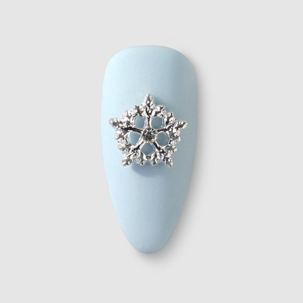 스팟 큐빅 눈꽃 네일파츠 2개입 (크리스마스 연말네일) 셀프 네일아트재료