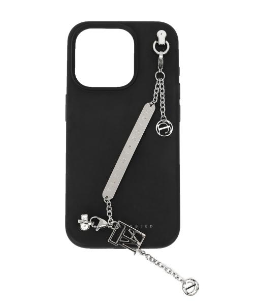 Single Chain Strap Phone Case [ Black ]