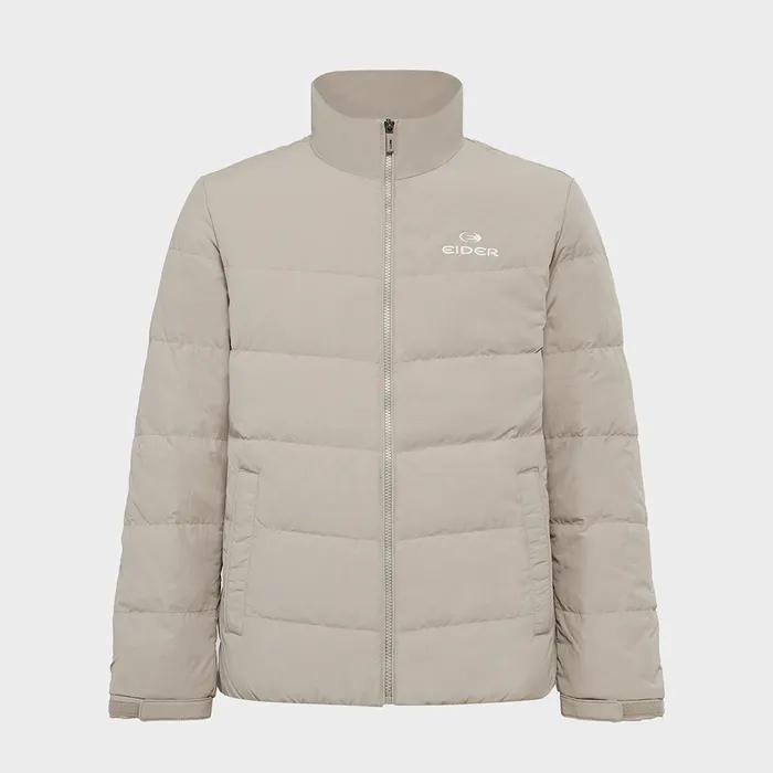 POP 베이직 남성 스탠넥 다운 자켓_Light Beige_DMW25582E1
