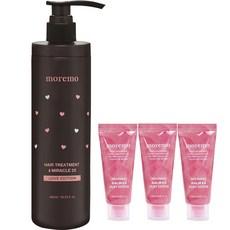 모레모 헤어 트리트먼트 미라클 2X 러브 에디션 480ml + 리커버리 밤 B 루비 에디션 20ml x 3p 세트