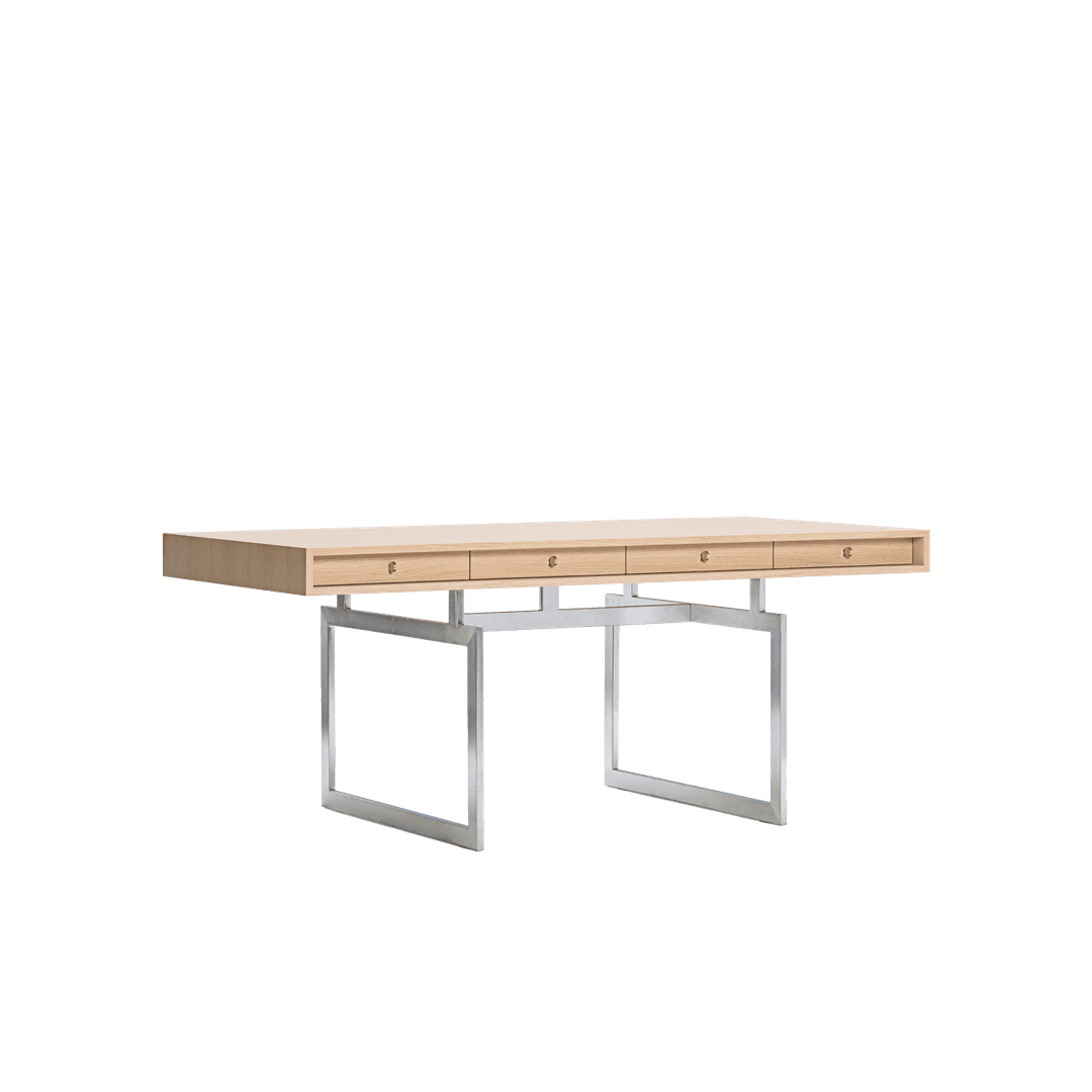 오피스 데스크 _  오크 / 스테인리스 스틸