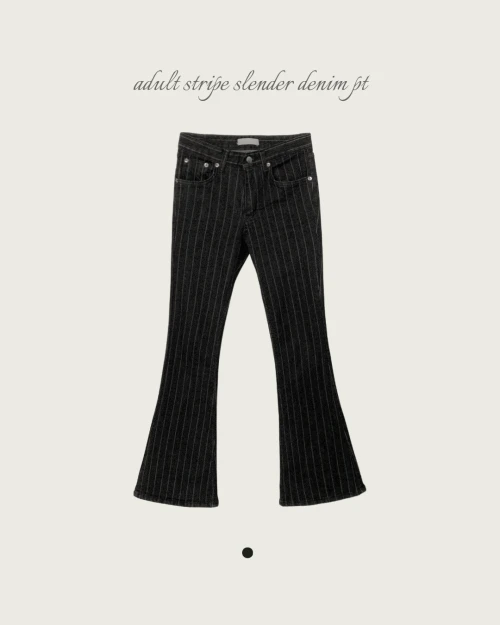 [ 슬림부츠컷 ] 어덜트 스트라이프 슬랜더 데님 PT