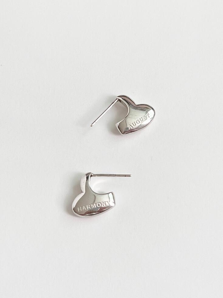92.5% Heart Shape Earring / 2color