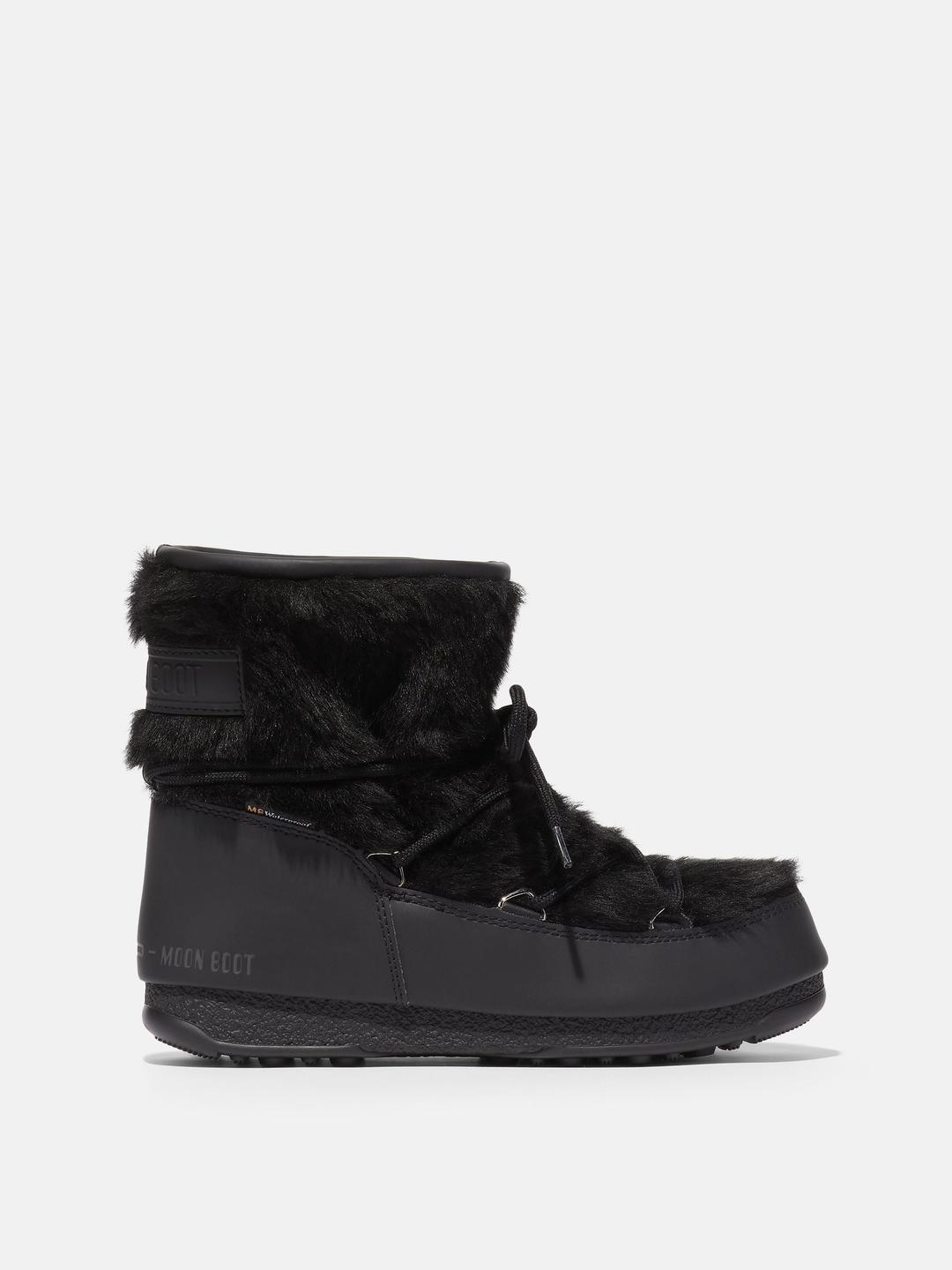 PROTECHT LOW MONACO BLACK FAUX-FUR BOOTS