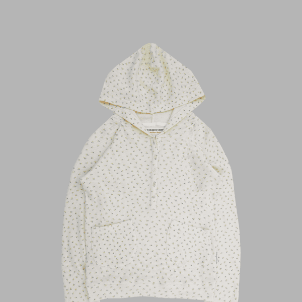 FLOWER WAFFLE HOODED T-SHIRT (IVORY)
