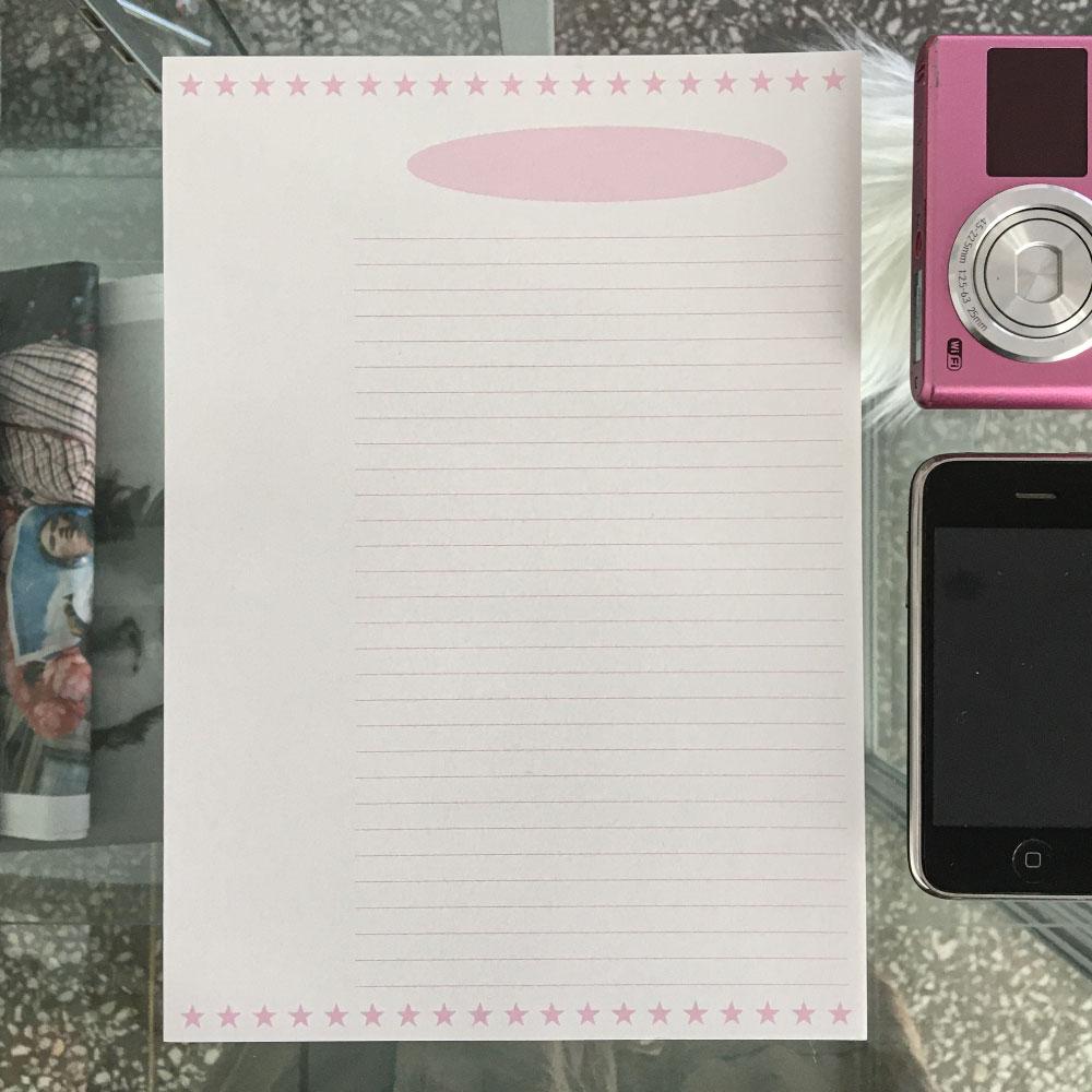 shooting star notepad