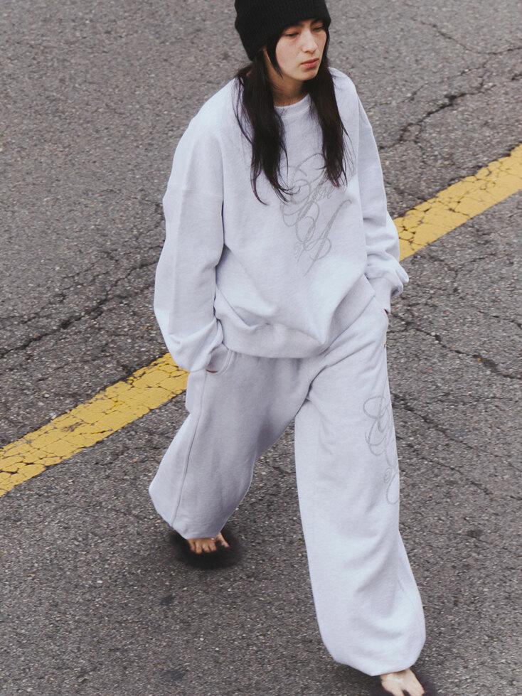 G_LOGO HOTFIX SWEATPANTS / LIGHT GREY