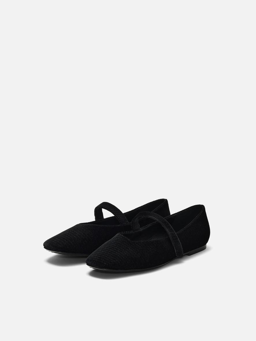 Rowie Mary jane shoes Corduroy Black