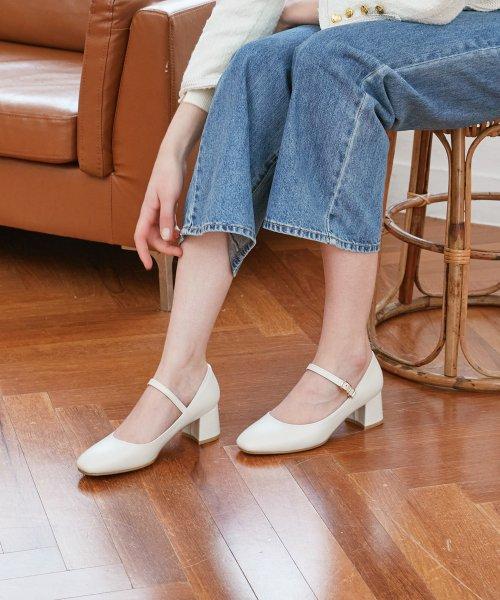 5cm 로맨틱 스트랩 통굽 메리제인 펌프스 위니(CW0018)