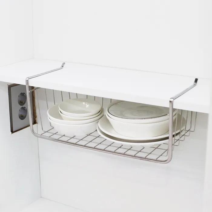 올스텐 다용도 걸이형 수납 바스켓 언더선반