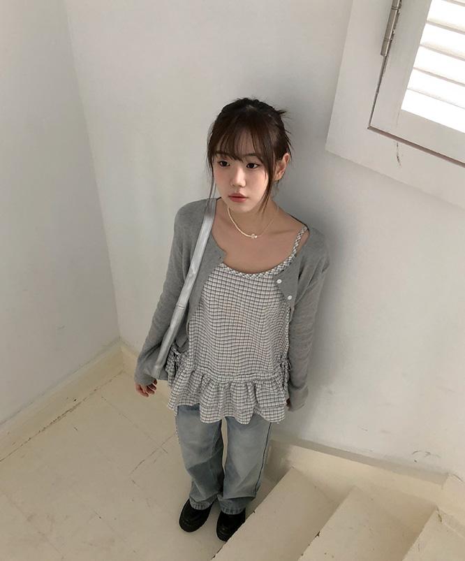 니어웨어 [🌷봄신상] 노플 셔링 플리츠 나시 (2color)