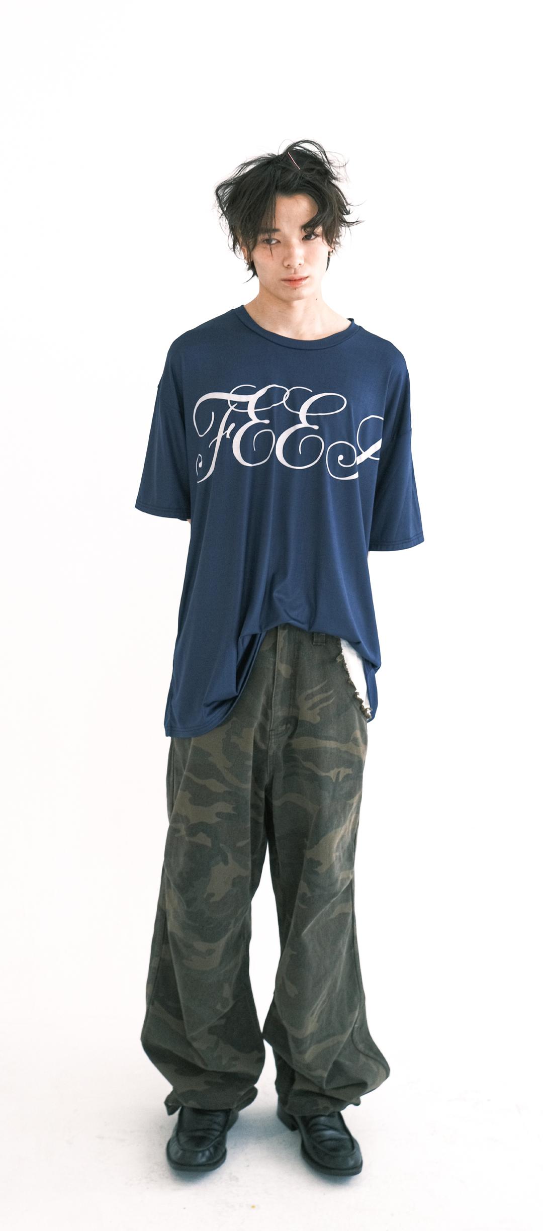 [F.E.E.S] cut-off cotton maxi pants (camouflage)