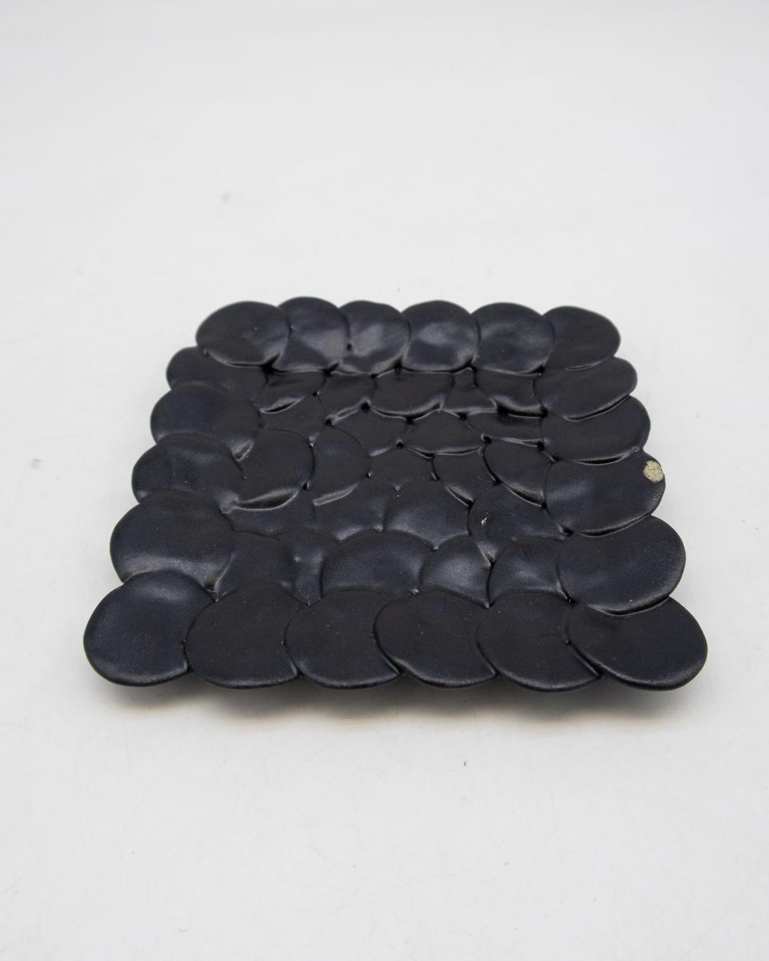 [B GRADE] Mosaic Small Plate Black Square