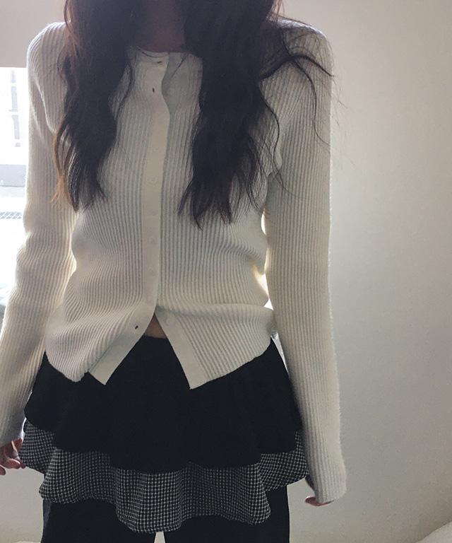 데일리쥬 [20%쿠폰][🍀봄신상/무료배송] 베이토 골지 라운드넥 긴소매 비스코스 니트 가디건