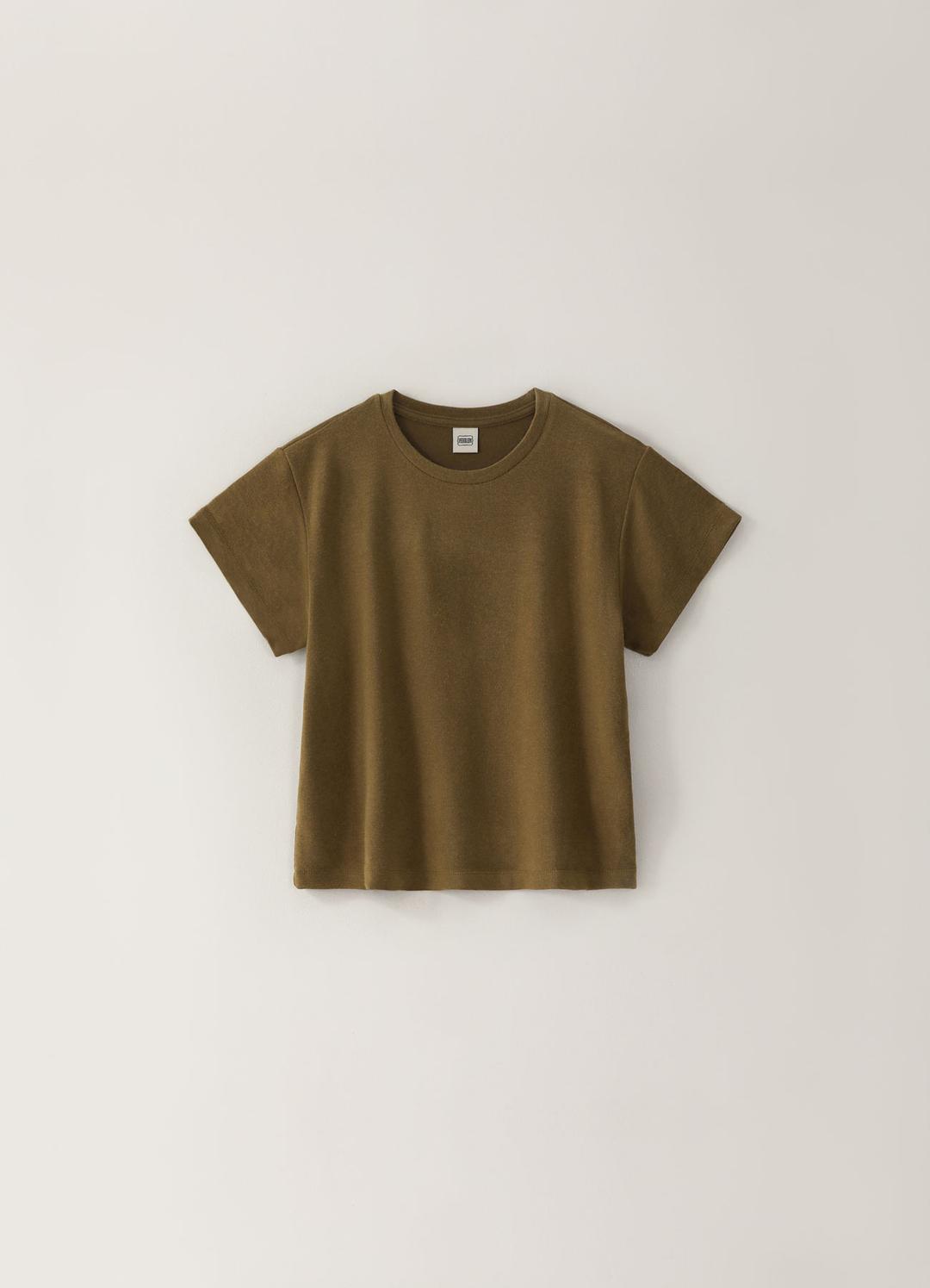 3RD / Wool Span Short T-shirt - Olive
