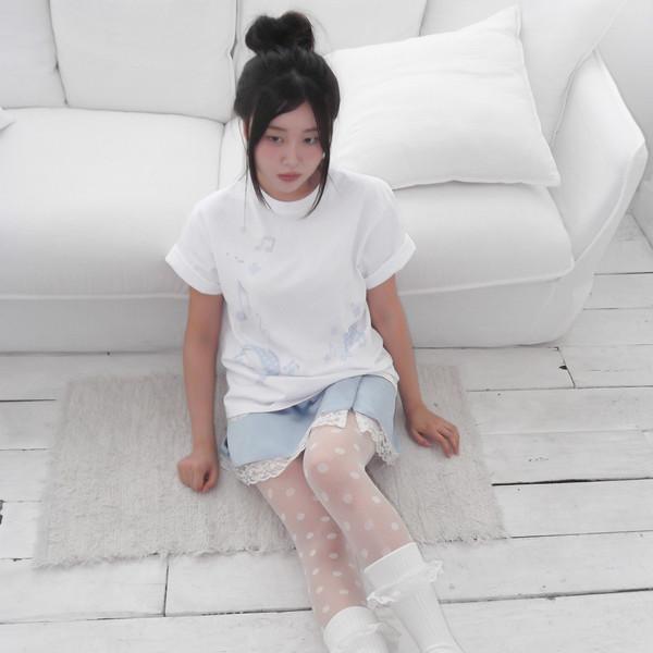Do re mi T-shirt / white (8/19일 예약배송)