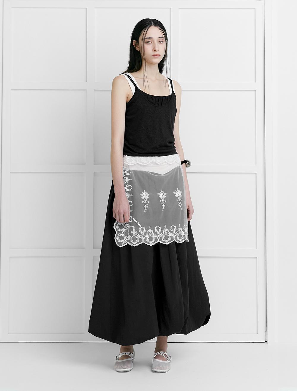 LACE WRAP SKIRT [WHITE]