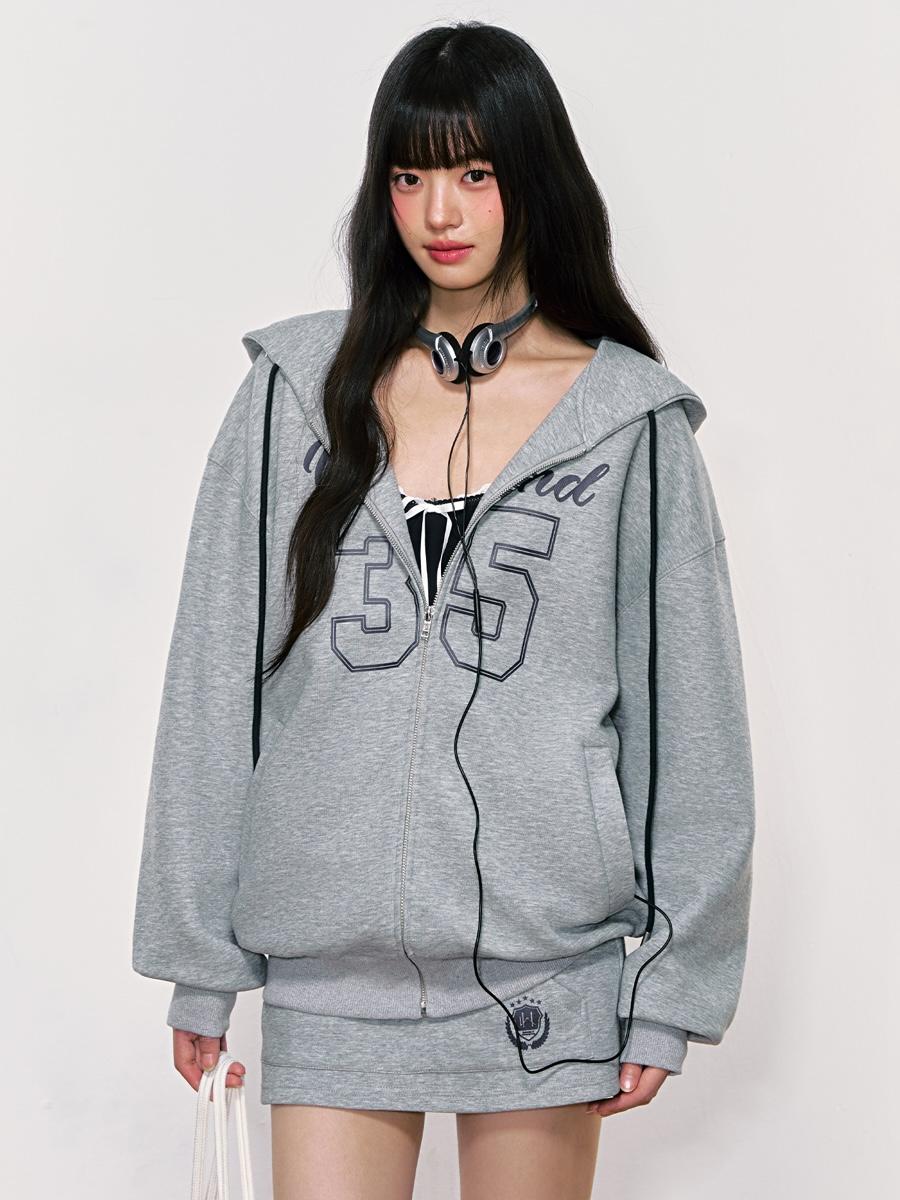 Weekendhub Varsity Number Hoodie Jacket