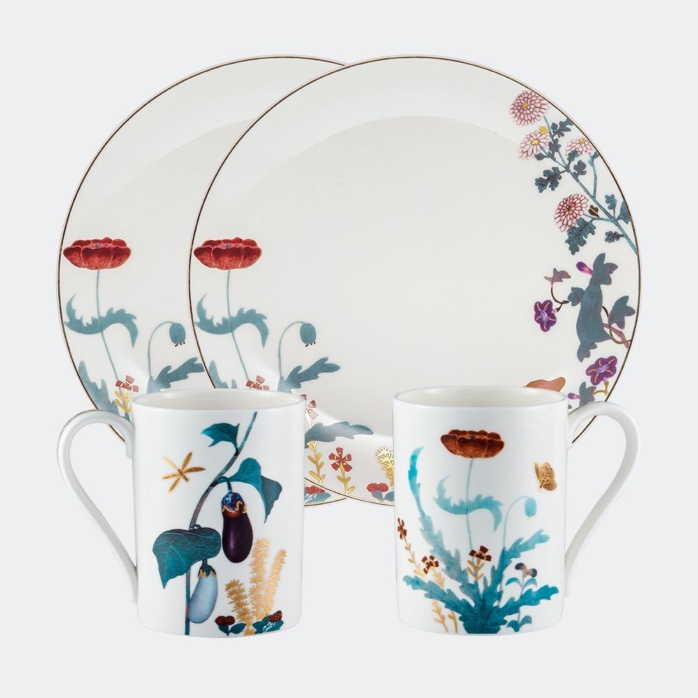 초충도 머그&접시 2인세트 2(4)p