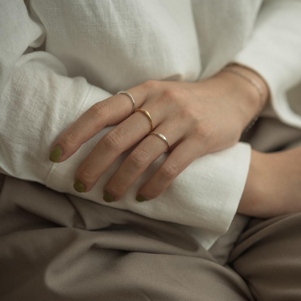 슬림 웨이브 실버925 실반지