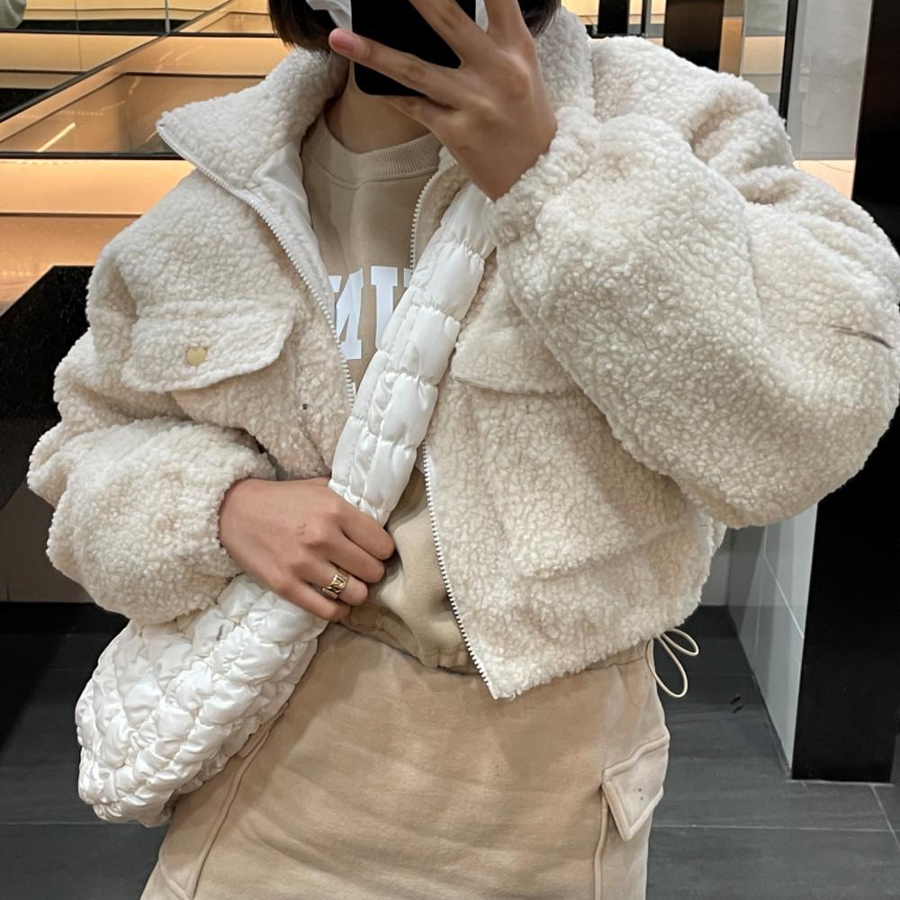 여성 후리스 뽀글이 덤블 자켓