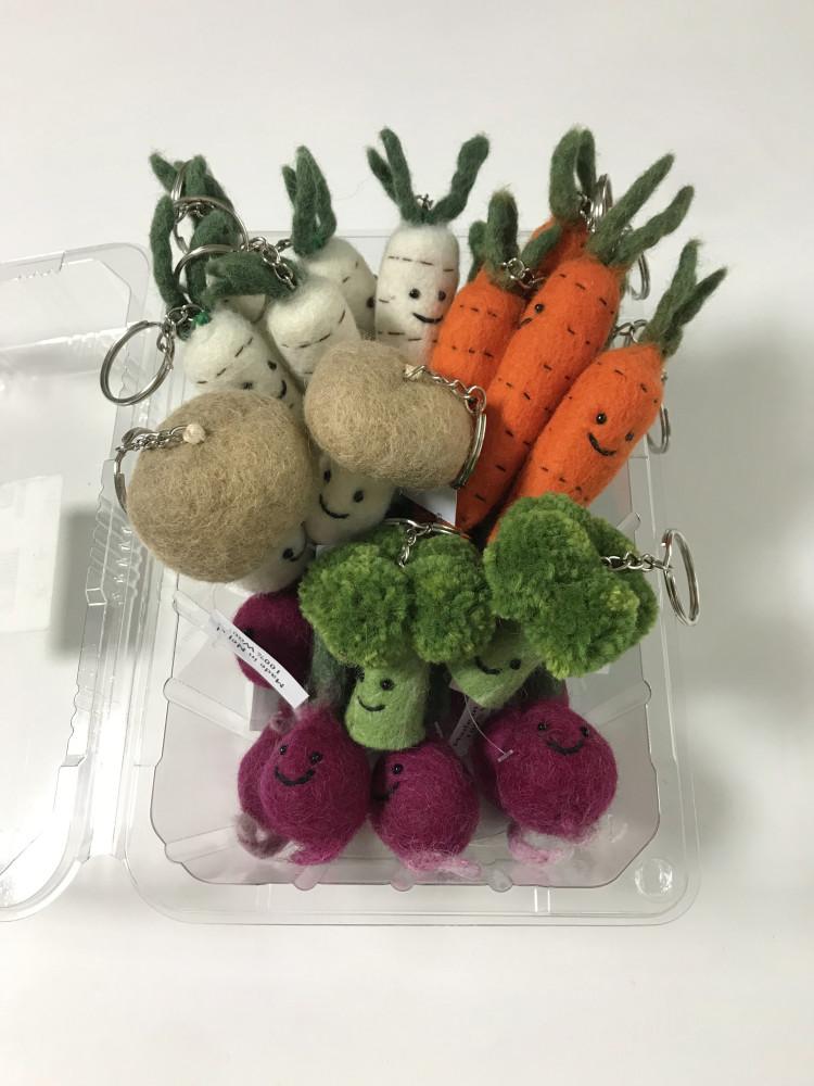 Wool Keyring / 채소양모키링 / 핸드메이드 공예품 열쇠고리 야채키링 울 인형