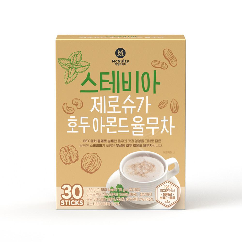 맥널티 스테비아 제로슈가 호두 아몬드 율무차 (15g x 30개입) [원산지:상세설명에 표시]