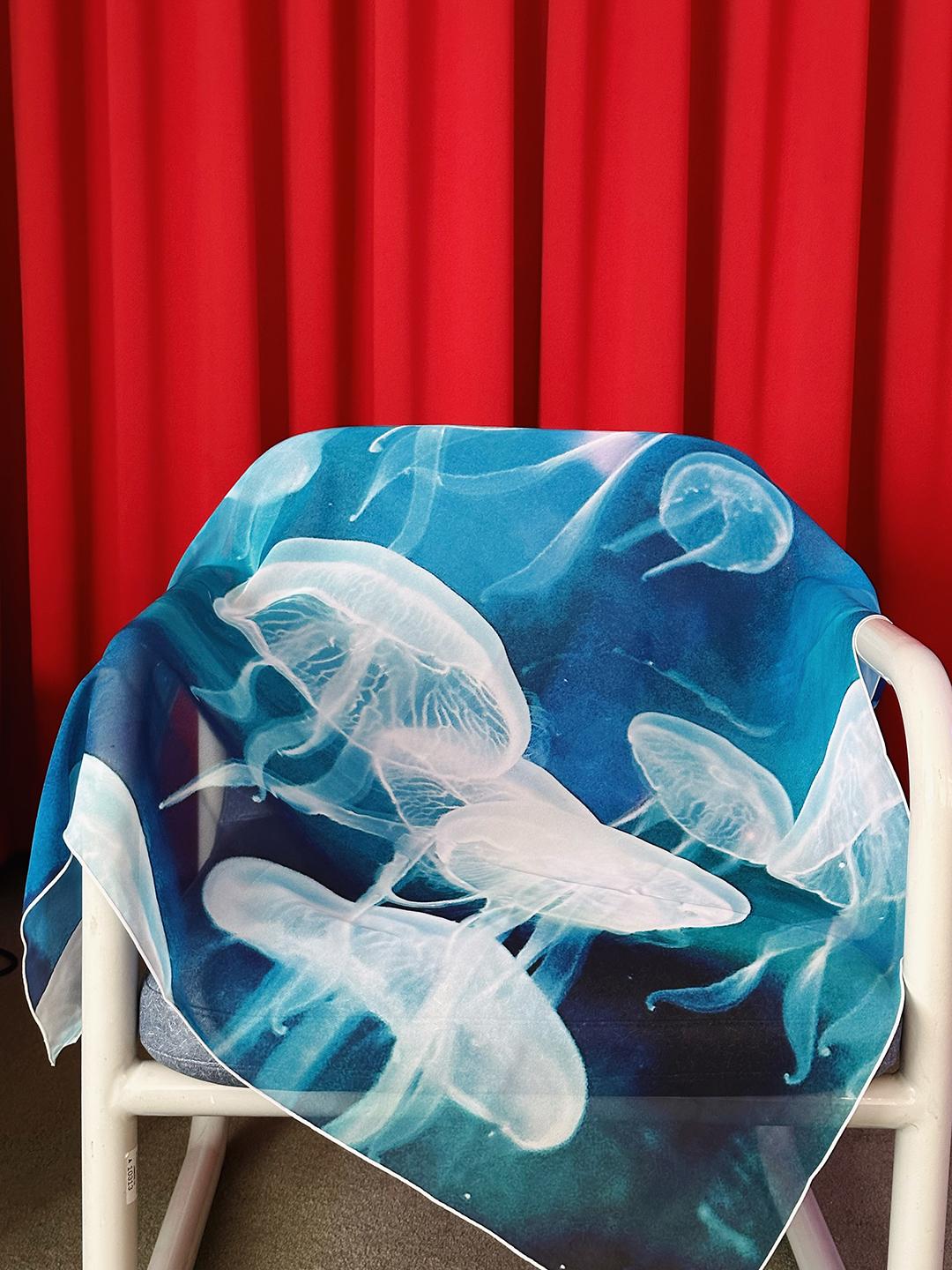jellyfish chiffon fabric poster