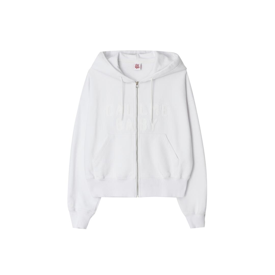 CMB Puffy Zip Hoodie _ White
