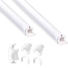 DECLU 케이블데코 플러스 2M 디자인 전선몰딩 풀패키지 세트 라지사이즈, 흰색 + 흰색, 1개