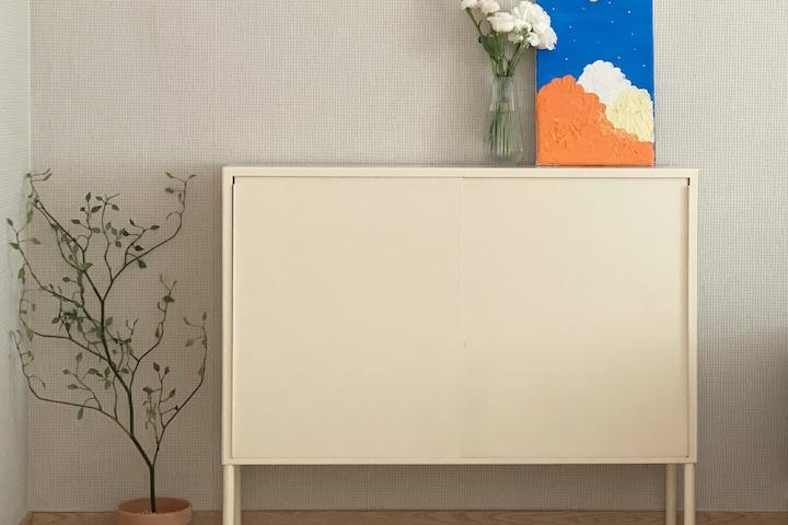 [5%쿠폰]철제 슬림 콘솔 미닫이 수납장