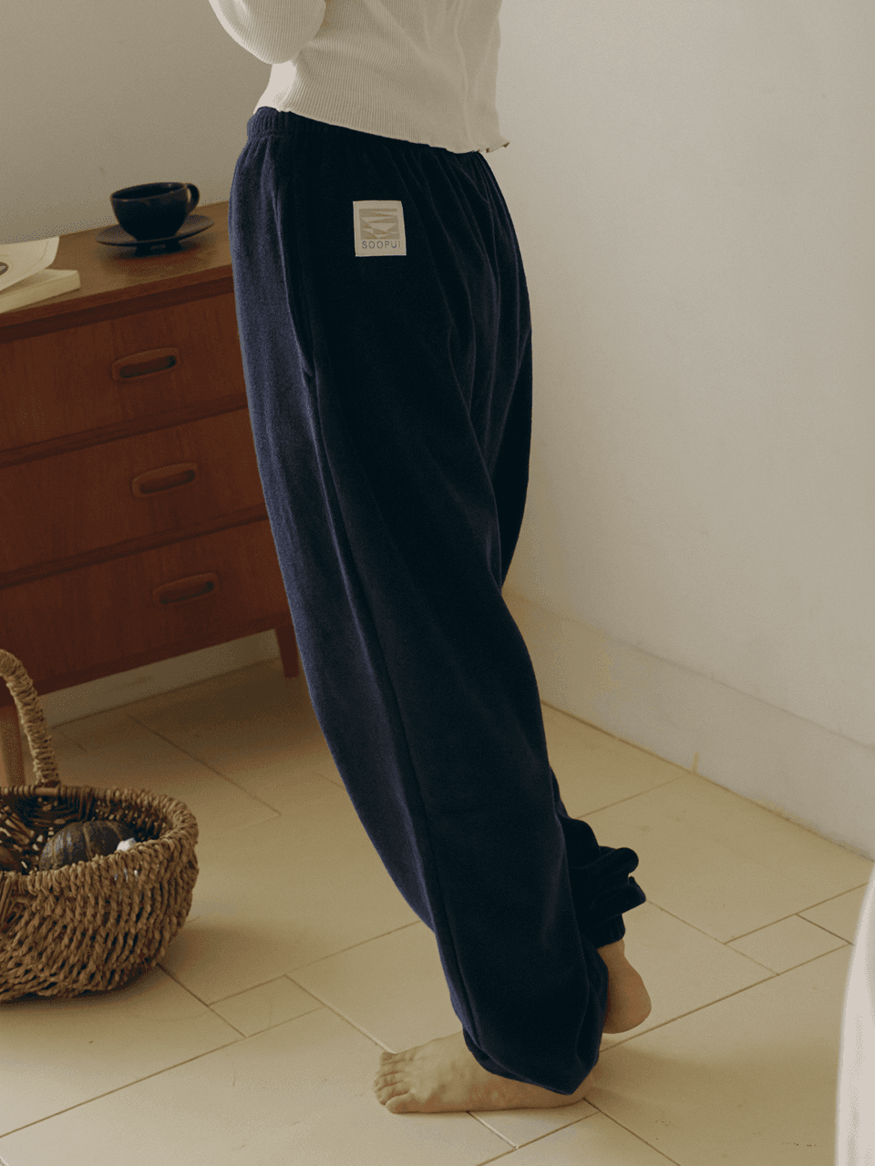 Organic Terry long pants in Navy_오가닉 테리 롱 팬츠 네이비