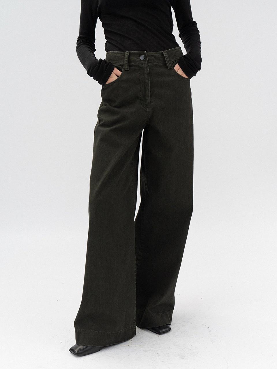 cation wide pants (khaki)