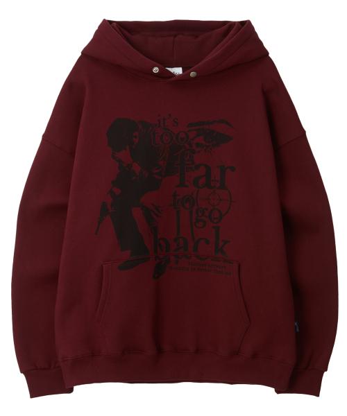VINTAGE ARTWORK HOODIE_burgundy