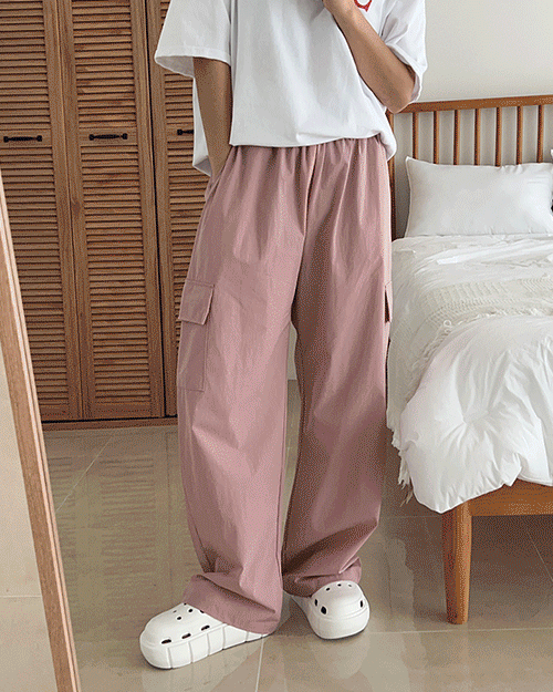 당일출고 [1+1 할인💖 썸머팬츠] 밴딩 와샤 쿨링 카고 와이드팬츠 (4color)