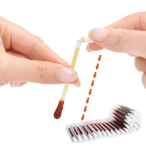 스카이 100개입 일회용 포비돈스틱 소독면봉 개별포장 1회용 멸균소독면봉 포비돈면봉