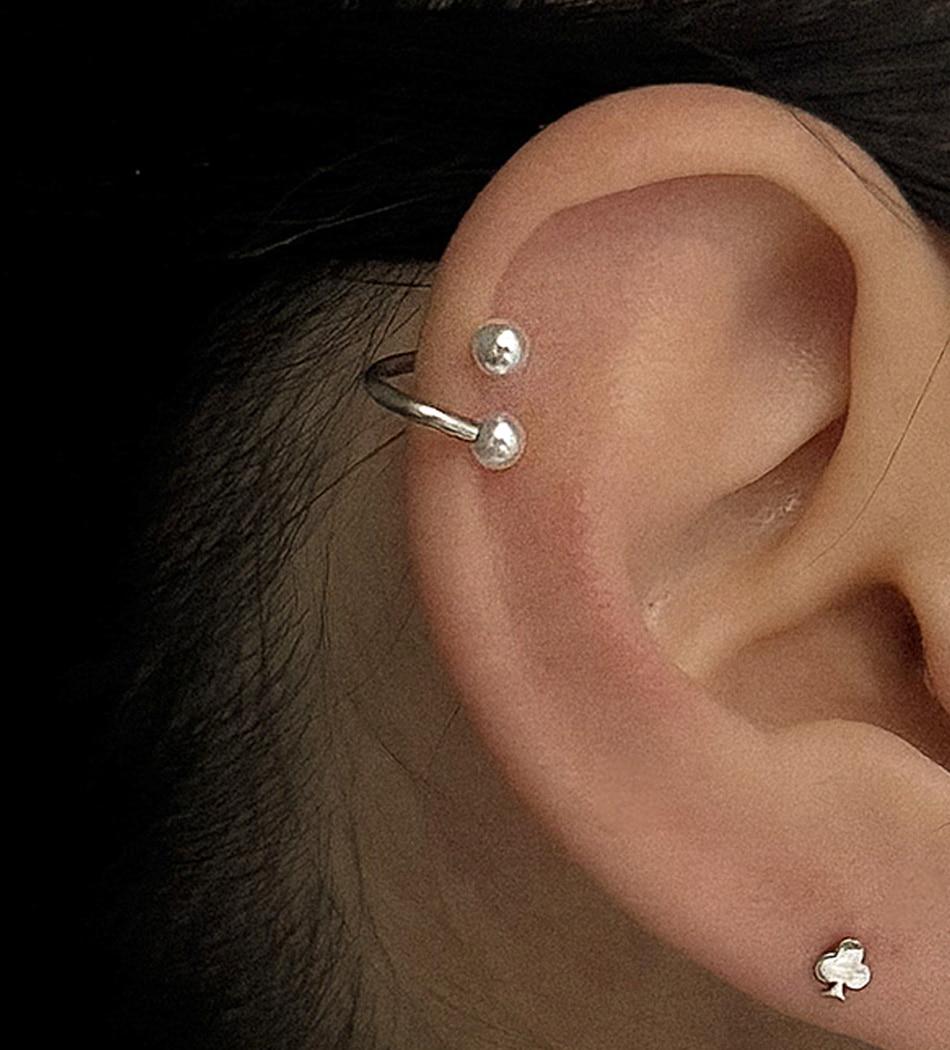 [써지컬] 진주 트위스트 링 피어싱_PC4025