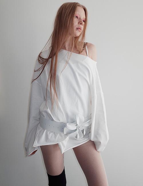 (2차 blue stripe) loose cutting tee