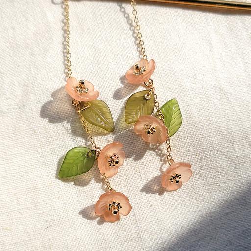 달랑이는 살구꽃(杏花) 드롭 비녀/책갈피