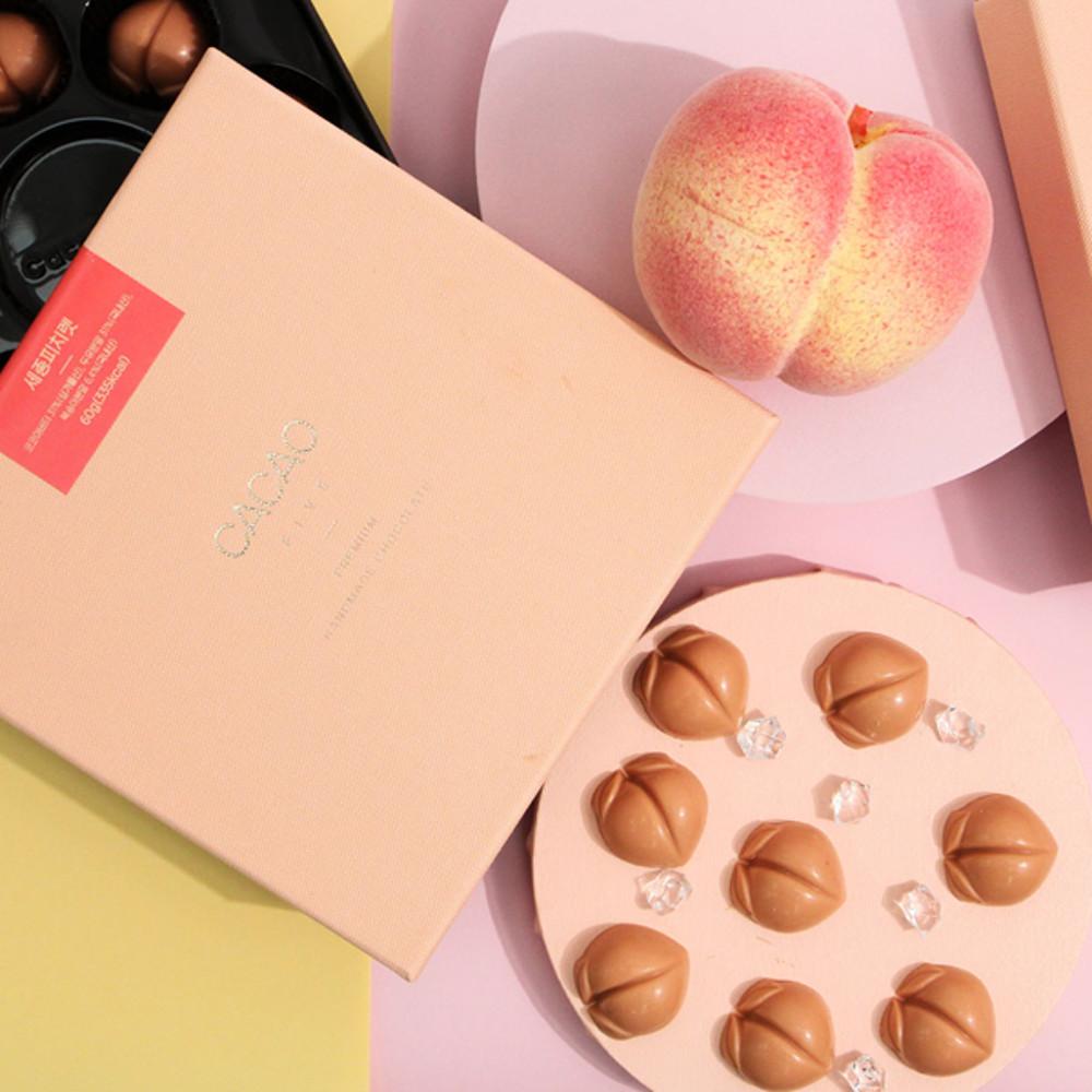 카카오파이브 순식물성 세종피치렛 수제 복숭아 초콜릿 따사누리